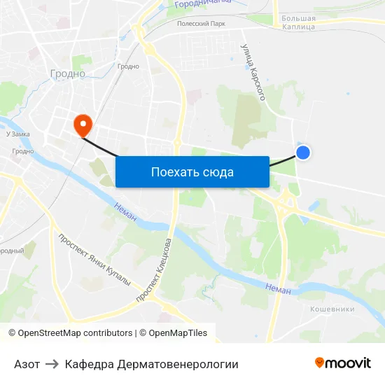 Азот to Кафедра Дерматовенерологии map