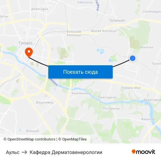Аульс to Кафедра Дерматовенерологии map
