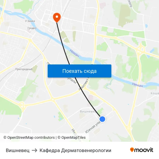 Вишневец to Кафедра Дерматовенерологии map