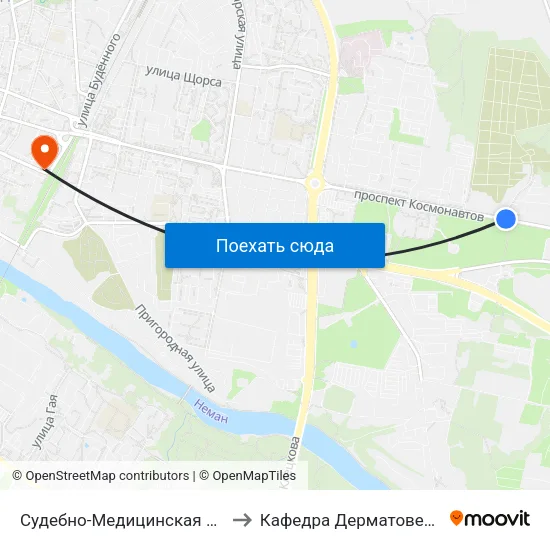 Судебно-Медицинская Экспертиза to Кафедра Дерматовенерологии map
