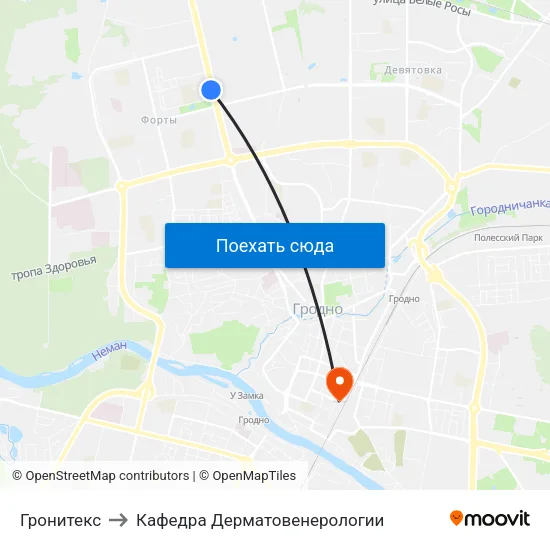 Гронитекс to Кафедра Дерматовенерологии map