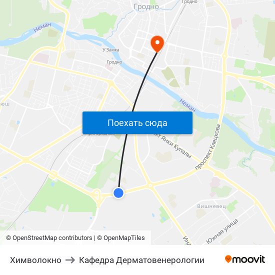 Химволокно to Кафедра Дерматовенерологии map