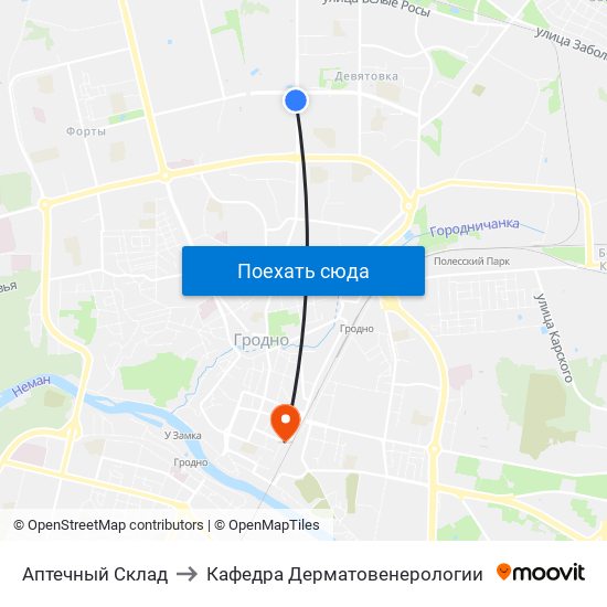 Аптечный Склад to Кафедра Дерматовенерологии map