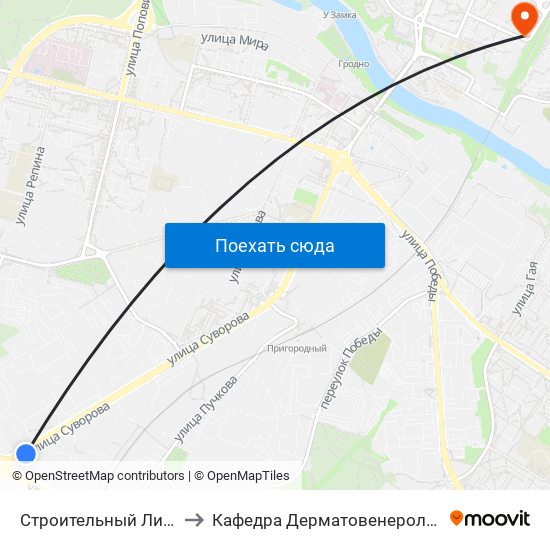 Строительный Лицей to Кафедра Дерматовенерологии map