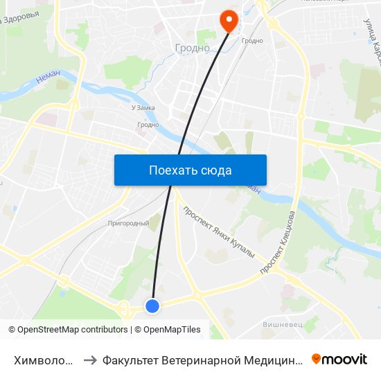 Химволокно to Факультет Ветеринарной Медицины Ггау map