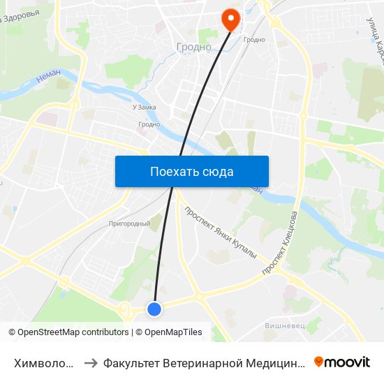 Химволокно to Факультет Ветеринарной Медицины Ггау map