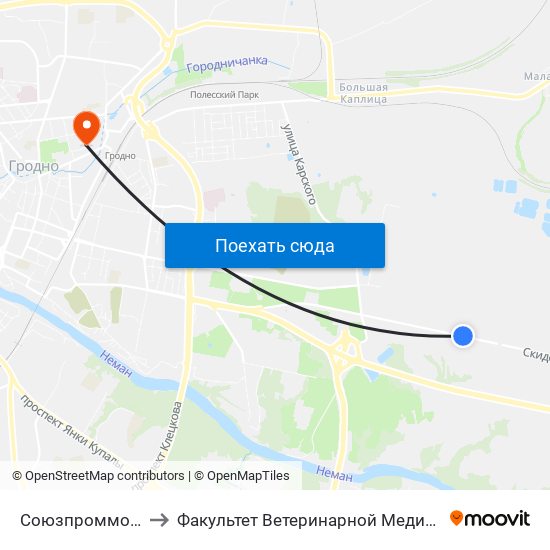 Союзпроммонтаж to Факультет Ветеринарной Медицины Ггау map