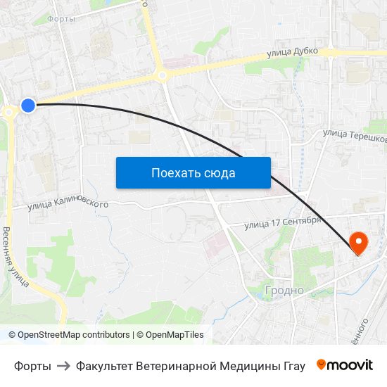 Форты to Факультет Ветеринарной Медицины Ггау map