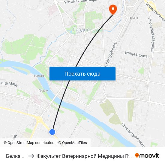 Белкард to Факультет Ветеринарной Медицины Ггау map