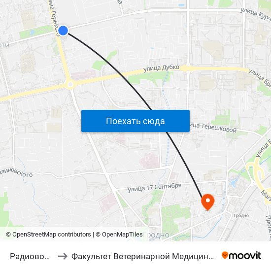 Радиоволна to Факультет Ветеринарной Медицины Ггау map