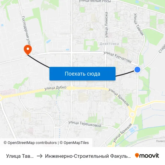 Улица Тавлая to Инженерно-Строительный Факультет Гргу map