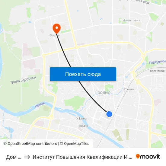Дом Связи to Институт Повышения Квалификации И Переподготовки Кадров Гргу map