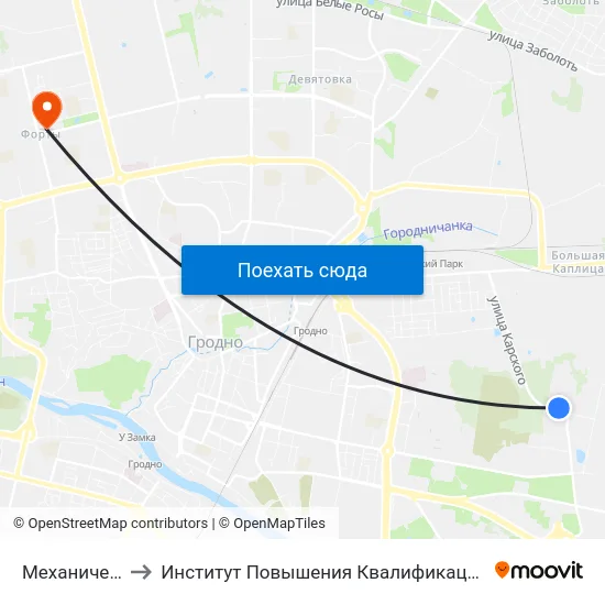 Механический Завод to Институт Повышения Квалификации И Переподготовки Кадров Гргу map