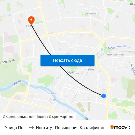 Улица Победоносная to Институт Повышения Квалификации И Переподготовки Кадров Гргу map