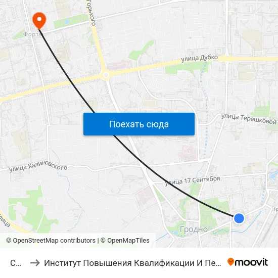 Собор to Институт Повышения Квалификации И Переподготовки Кадров Гргу map