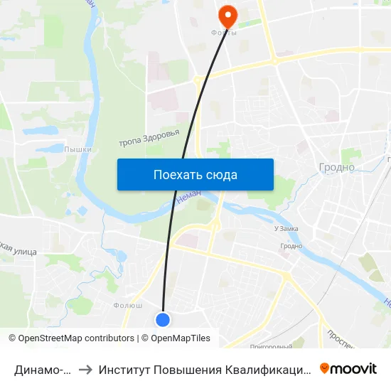 Динамо-Программ to Институт Повышения Квалификации И Переподготовки Кадров Гргу map