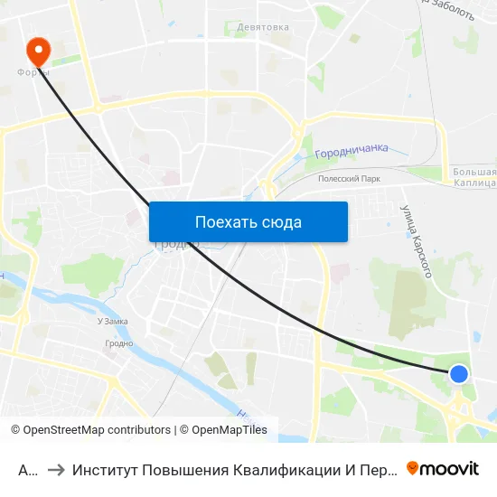 Азот to Институт Повышения Квалификации И Переподготовки Кадров Гргу map