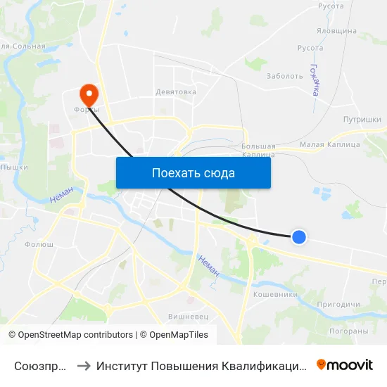 Союзпроммонтаж to Институт Повышения Квалификации И Переподготовки Кадров Гргу map
