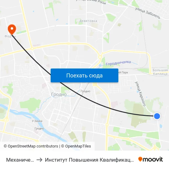 Механический Завод to Институт Повышения Квалификации И Переподготовки Кадров Гргу map