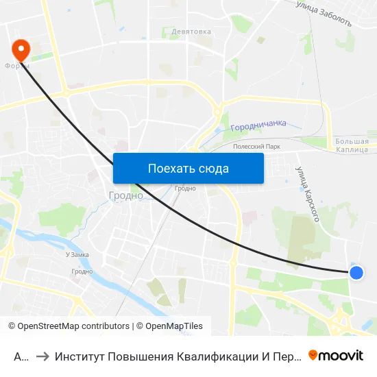 Азот to Институт Повышения Квалификации И Переподготовки Кадров Гргу map