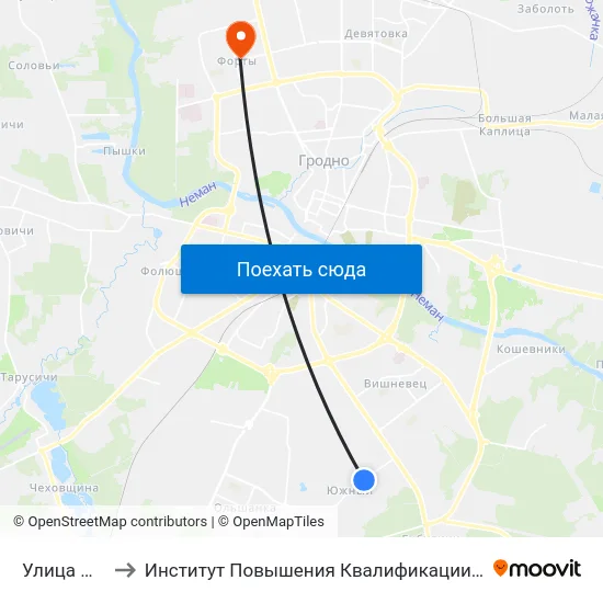 Улица Шарипова to Институт Повышения Квалификации И Переподготовки Кадров Гргу map