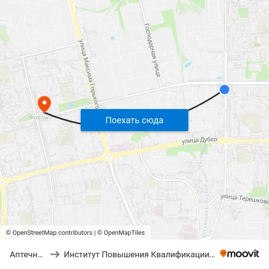 Аптечный Склад to Институт Повышения Квалификации И Переподготовки Кадров Гргу map