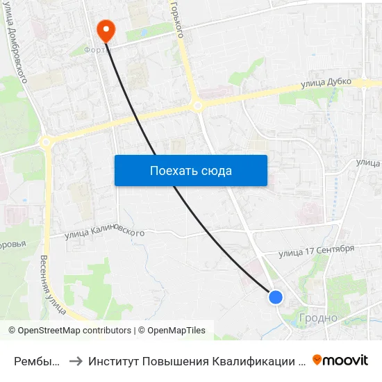 Рембыттехника to Институт Повышения Квалификации И Переподготовки Кадров Гргу map