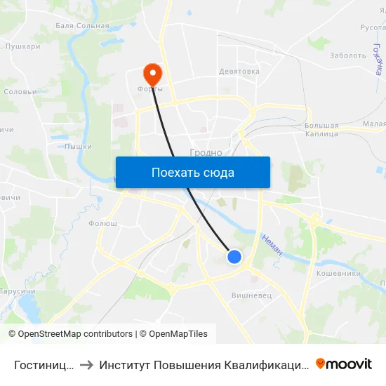 Гостиница «Турист» to Институт Повышения Квалификации И Переподготовки Кадров Гргу map