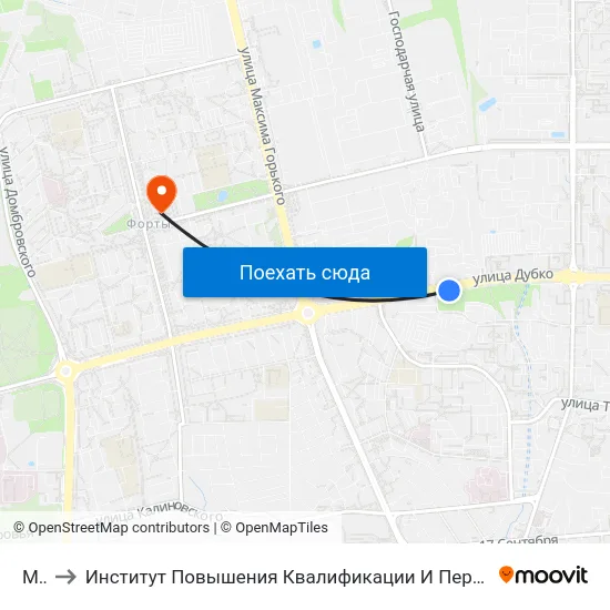 Мчс to Институт Повышения Квалификации И Переподготовки Кадров Гргу map