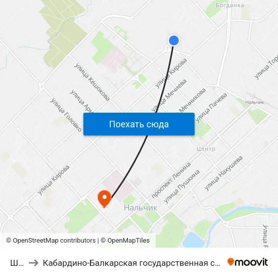 Шанхай to Кабардино-Балкарская государственная сельскохозяйственная академия имени В.М. Кокова. map