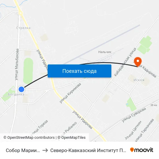 Собор Марии Магдалины to Северо-Кавказский Институт Повышения Квалификации map
