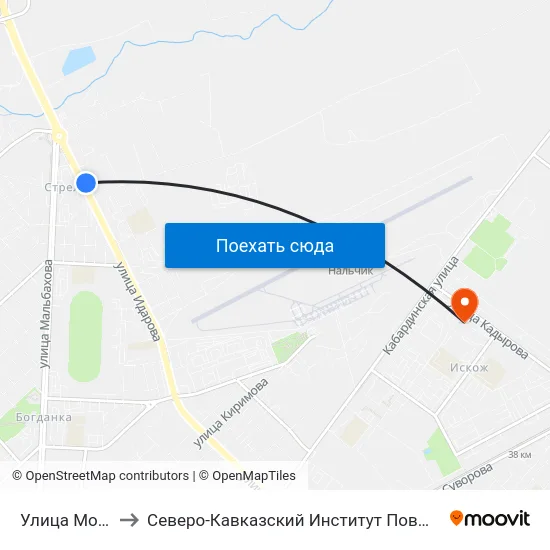 Улица Мовсисяна to Северо-Кавказский Институт Повышения Квалификации map