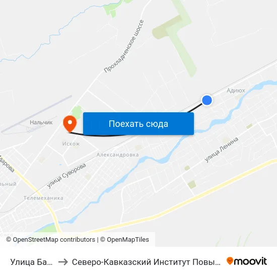 Улица Бадыноко to Северо-Кавказский Институт Повышения Квалификации map
