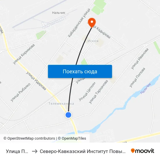 Улица Павлова to Северо-Кавказский Институт Повышения Квалификации map