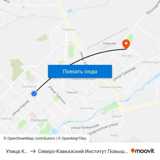 Улица Кирова to Северо-Кавказский Институт Повышения Квалификации map