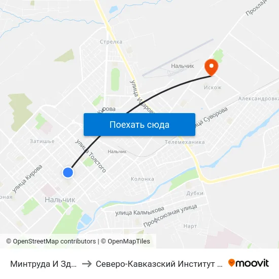 Минтруда И Здравоохранения to Северо-Кавказский Институт Повышения Квалификации map