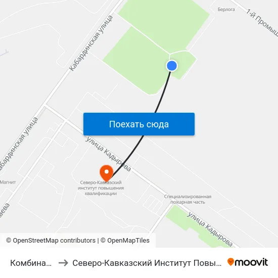 Комбинат Искож to Северо-Кавказский Институт Повышения Квалификации map