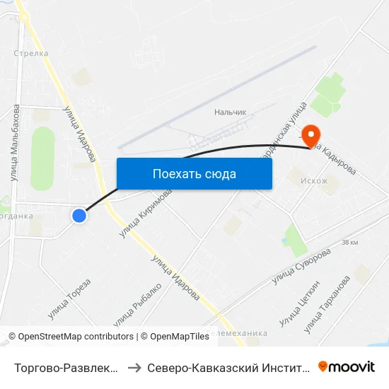 Торгово-Развлекательный Центр Дея to Северо-Кавказский Институт Повышения Квалификации map