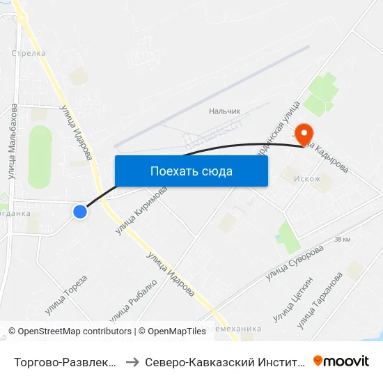 Торгово-Развлекательный Центр Дея to Северо-Кавказский Институт Повышения Квалификации map