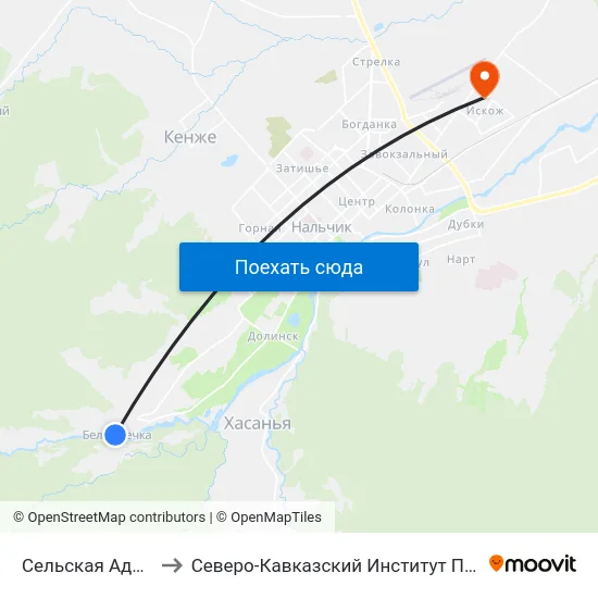 Сельская Администрация to Северо-Кавказский Институт Повышения Квалификации map