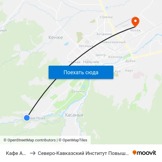 Кафе Акъ Суу to Северо-Кавказский Институт Повышения Квалификации map