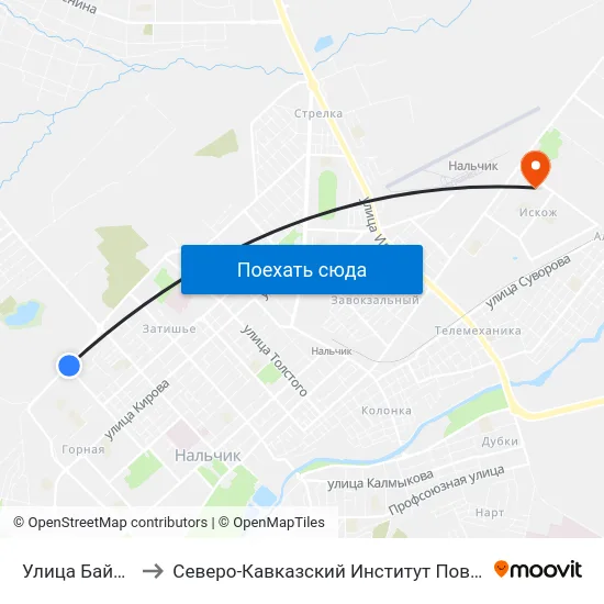 Улица Байсултанова to Северо-Кавказский Институт Повышения Квалификации map