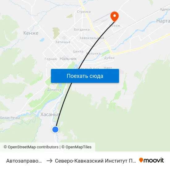 Автозаправочная Станция to Северо-Кавказский Институт Повышения Квалификации map