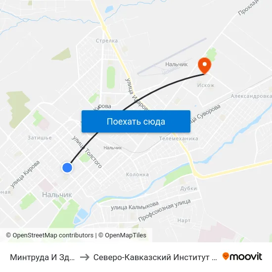 Минтруда И Здравоохранения to Северо-Кавказский Институт Повышения Квалификации map