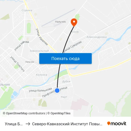Улица Будаева to Северо-Кавказский Институт Повышения Квалификации map