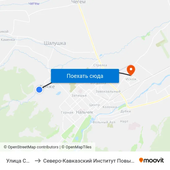 Улица Светлова to Северо-Кавказский Институт Повышения Квалификации map