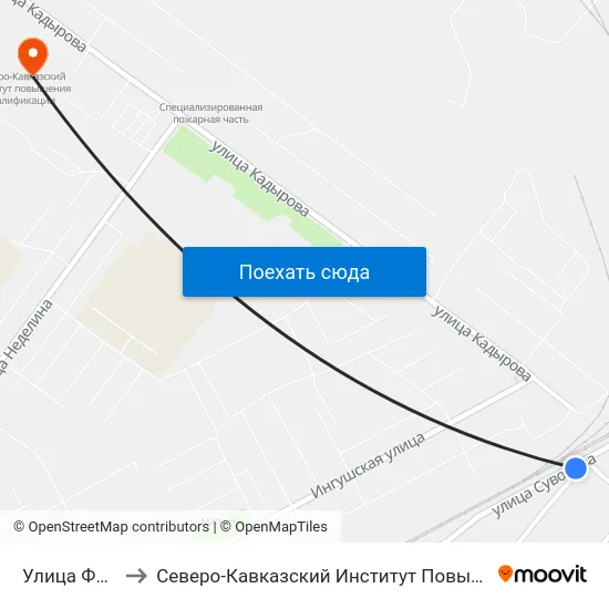 Улица Фанзиева to Северо-Кавказский Институт Повышения Квалификации map