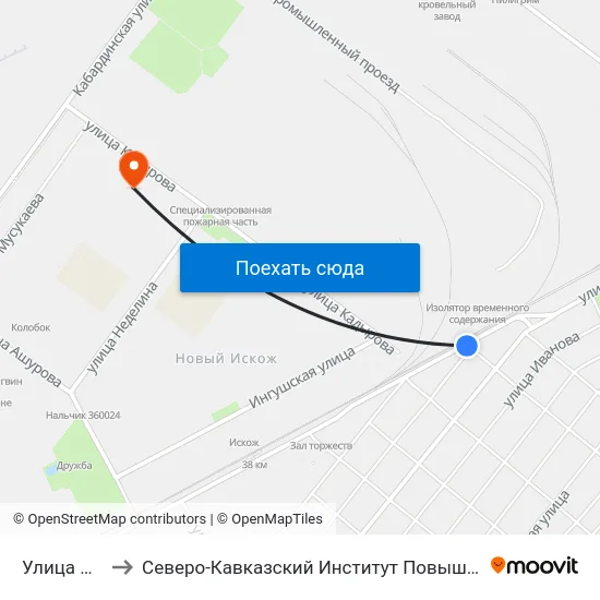 Улица Разина to Северо-Кавказский Институт Повышения Квалификации map