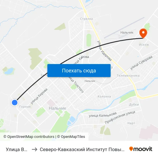 Улица Ватутина to Северо-Кавказский Институт Повышения Квалификации map