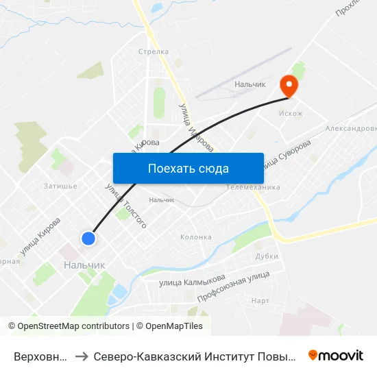 Верховный Суд to Северо-Кавказский Институт Повышения Квалификации map